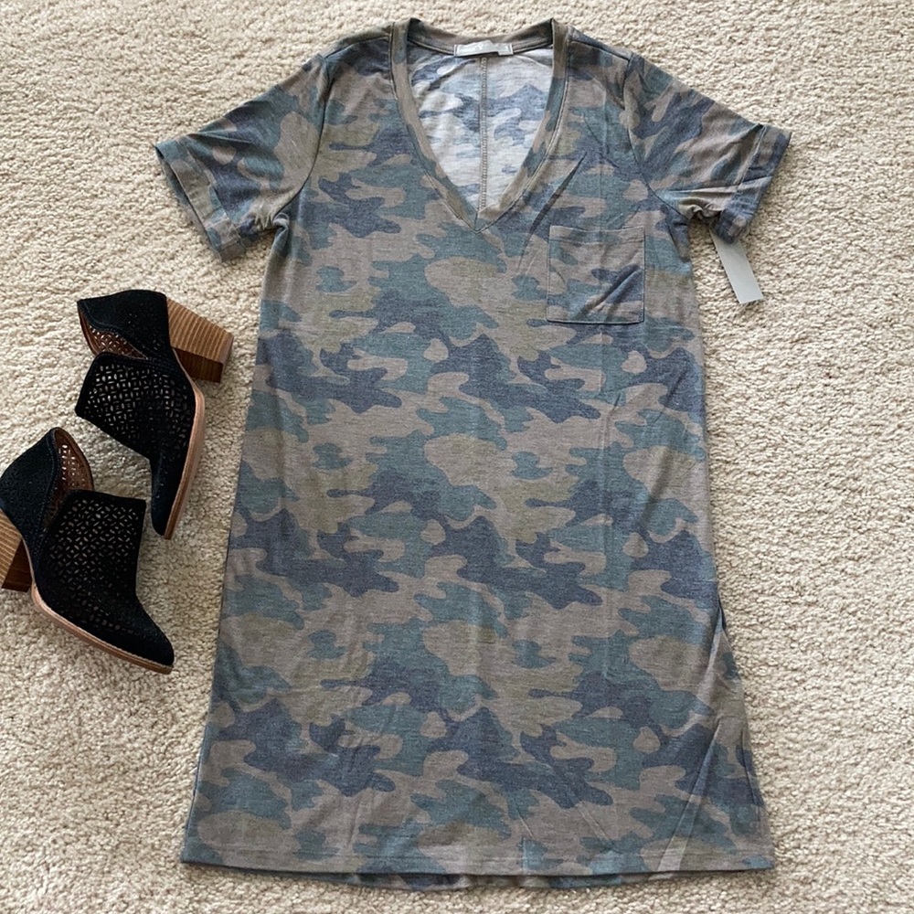 Camouflage T Shirt Dress - Picture 2 of 5